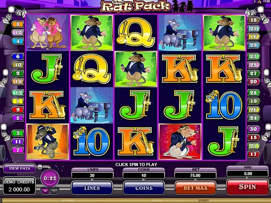 Rat Pack slot: Music Online Pokie