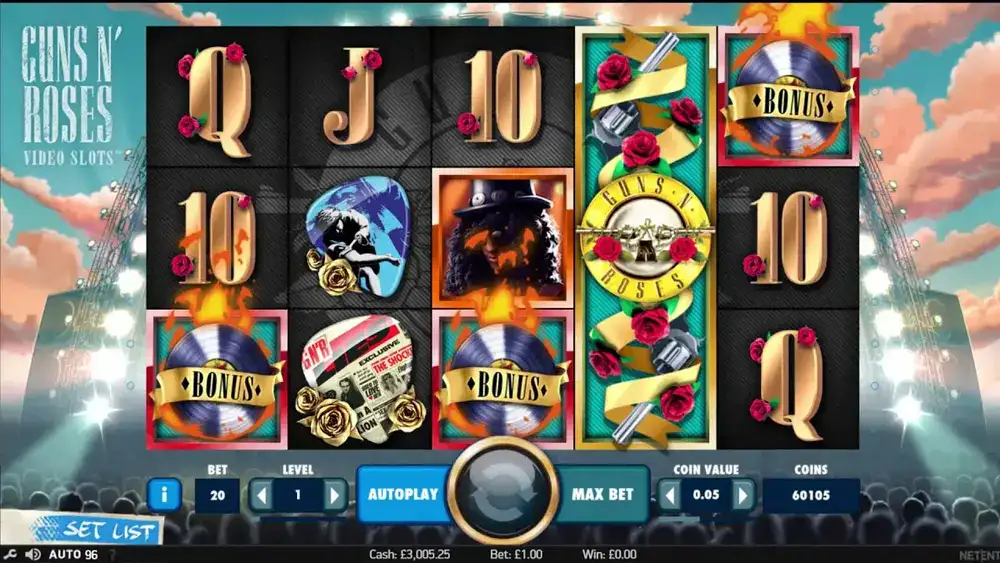 Music Pokies: Guns N' Roses slot